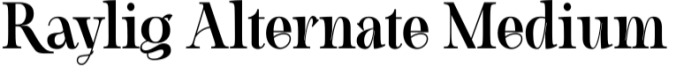 Raylig Alternate Medium Font Preview