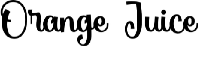 Orange Juice Font Preview