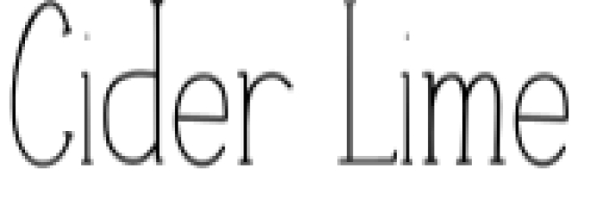 Cider Lime Font Preview