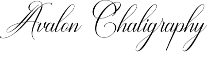 Avalon Chaligraphy Font Preview