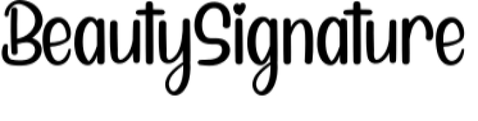 Beauty Signature Font Preview