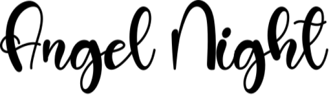 Angel Night Font Preview