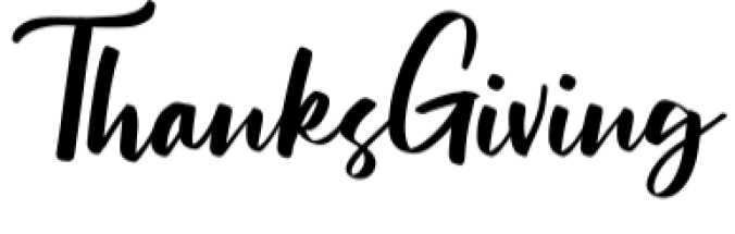 Thanks Giving Font Preview