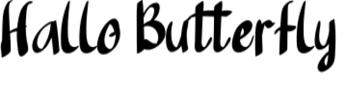 Hallo Butterfly Font Preview