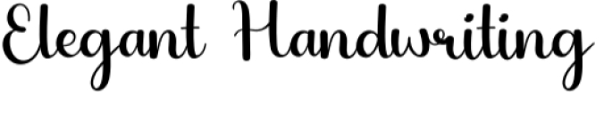 Elegant Handwriting Font Preview