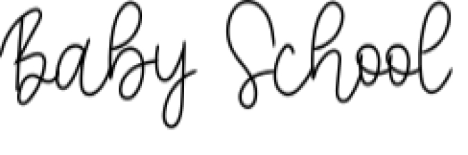 Baby School Font Preview