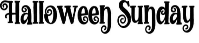 Halloween Sunday Font Preview