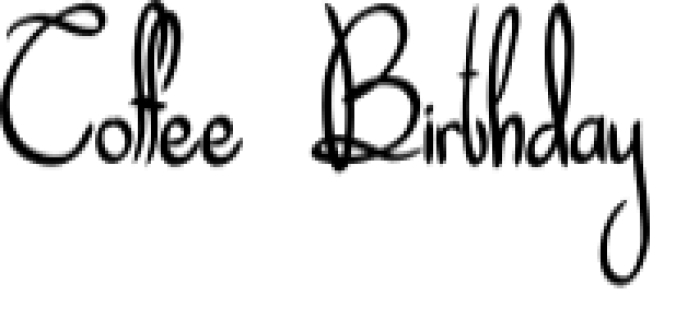 Coffee Birthday Font Preview