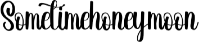 Sometime Honeymoon Font Preview