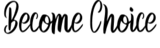 Become Choice Font Preview