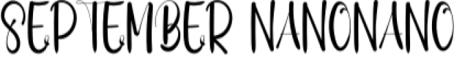 September Nanonano Font Preview