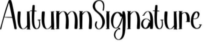 Autumn Signature Font Preview