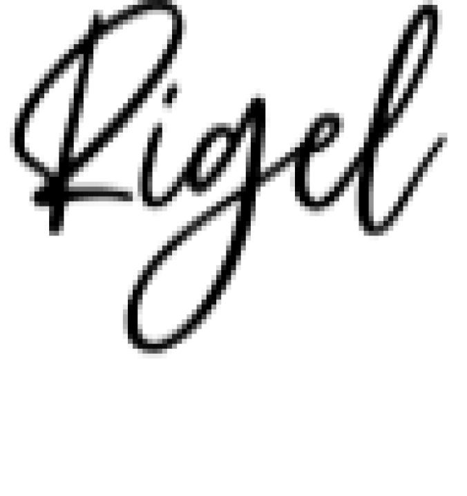 Rigel Font Preview