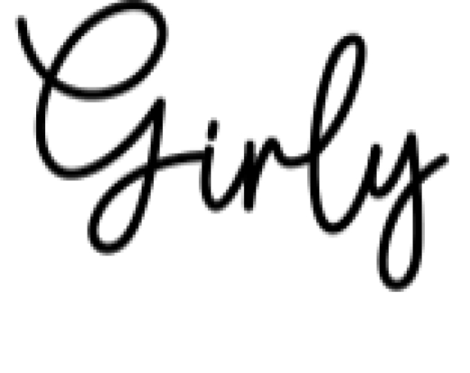 Girly Font Preview