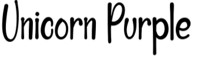 Unicorn Purple Font Preview