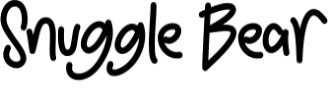Snuggle Bear Font Preview