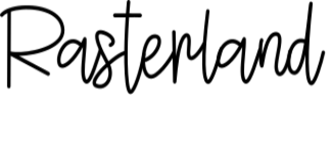 Rasterland Font Preview
