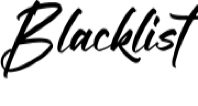 Blacklist Font Preview