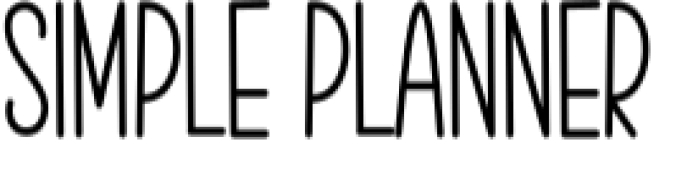 Simple Planner Font Preview