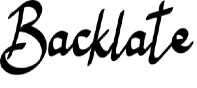 Backlate Font Preview