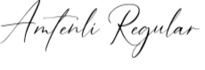 Amtenli Script Font Preview