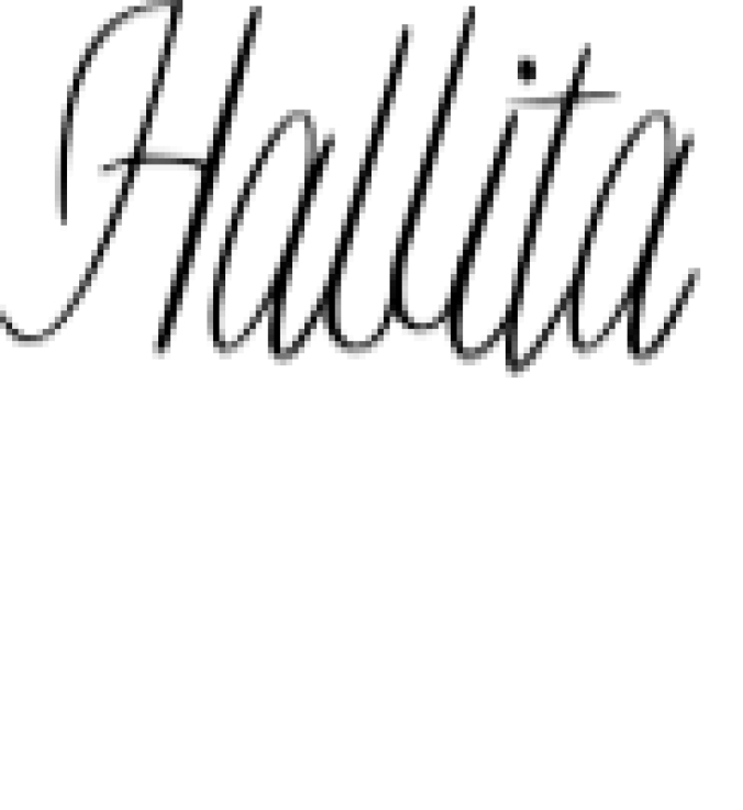 Hallita Script Font Preview