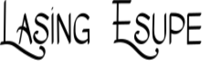 Lasing Esupe Font Preview