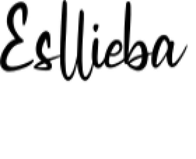 Esllieba Script Font Preview