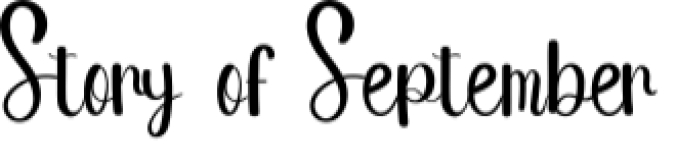 Story of September Font Preview