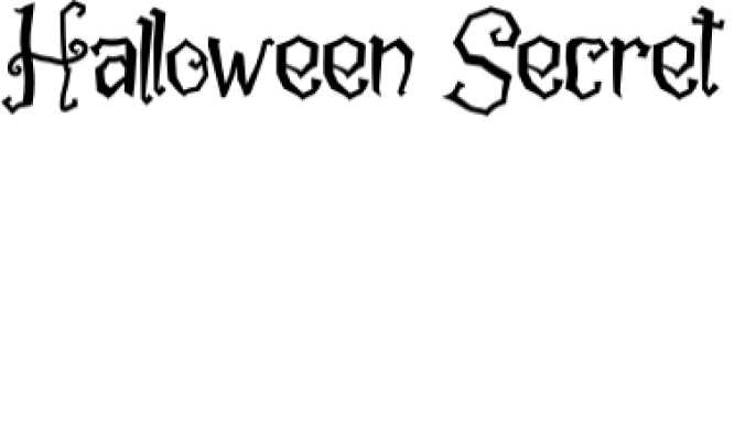 Halloween Secret Font Preview