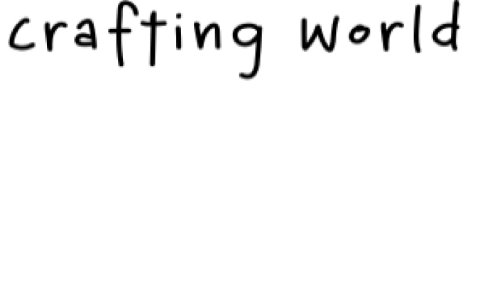 Crafting World Font Preview