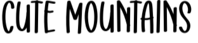 Cute Mountains Font Preview
