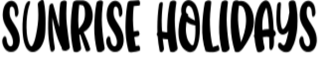 Sunrise Holidays Font Preview