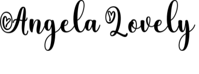 Angela Lovely Font Preview