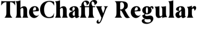 The Chaffy Font Preview