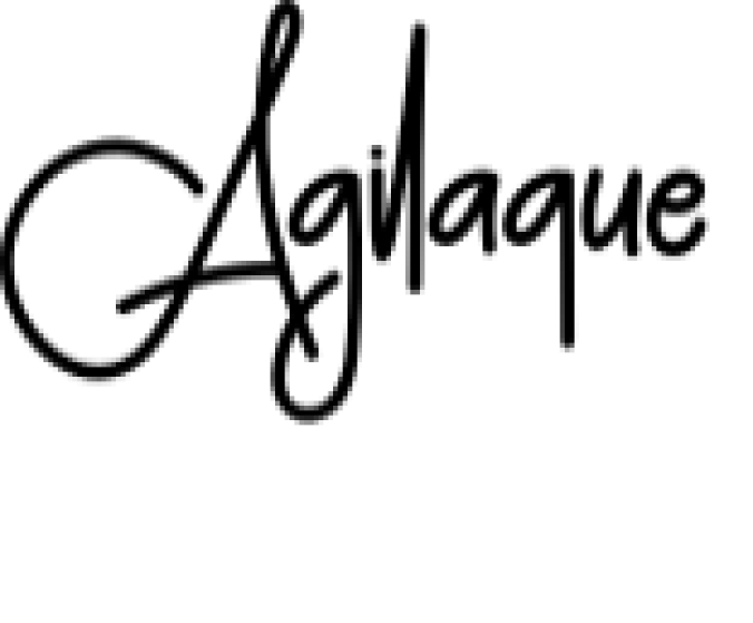 Agilaque Font Preview