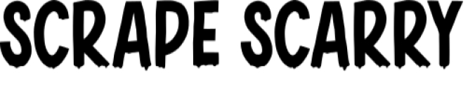 Scrape Scarry Font Preview