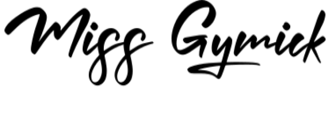 Miss Gymick Font Preview