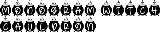 Monogram Witch Cauldron Font Preview