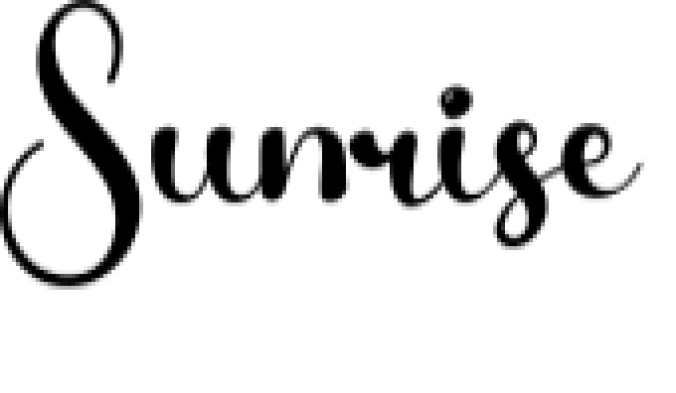 Sunrise Font Preview