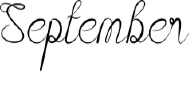 September Font Preview