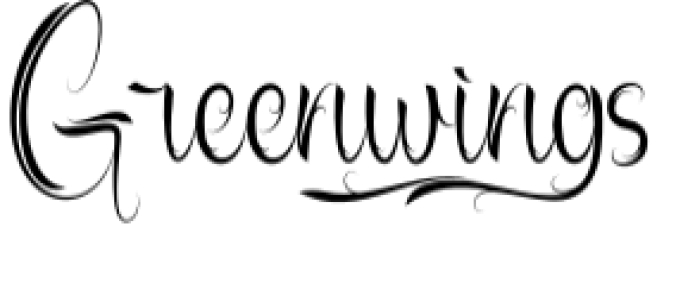 Greenwings Font Preview