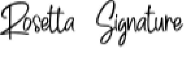 Rosetta Signature Font Preview