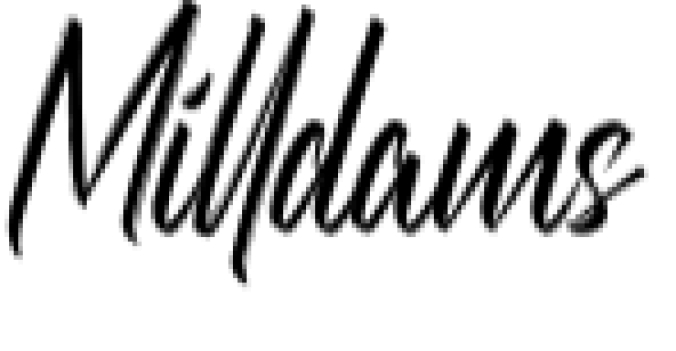 Milldams Font Preview