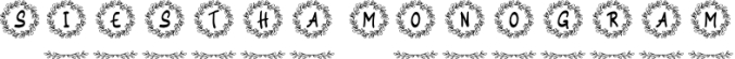 Siestha Monogram Font Preview