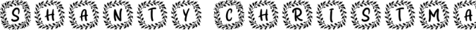 Shanty Christmas Monogram Font Preview