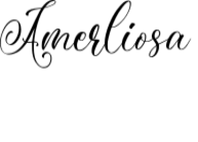 Amerliosa Font Preview