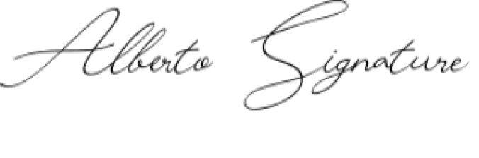 Alberto Signature Font Preview