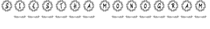 Siestha Monogram Font Preview