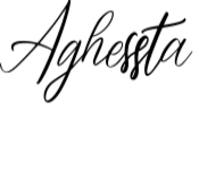 Aghessta Script Font Preview